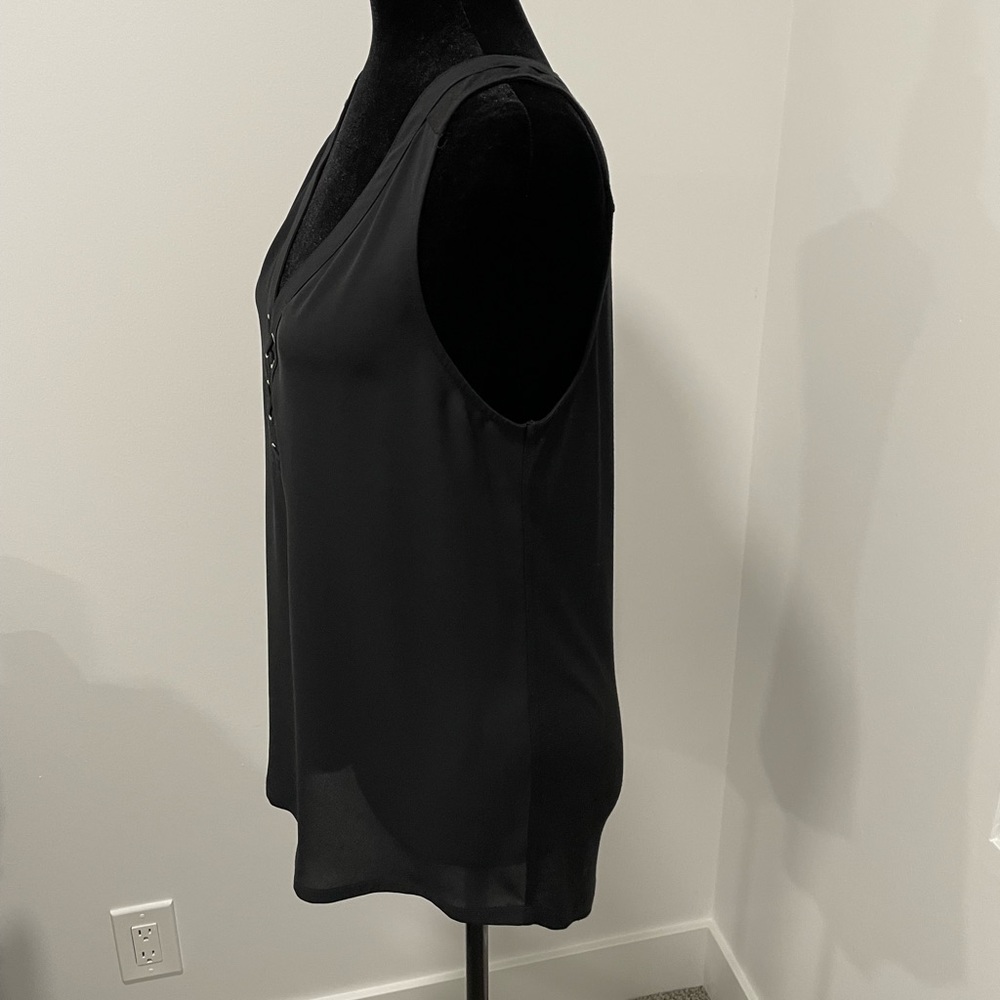 Express Black Lace Up Tank Top - Picture 6 of 10